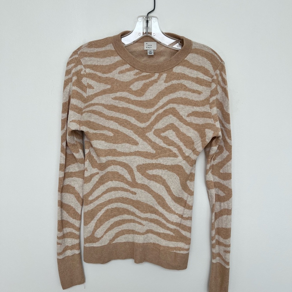 a new day Tan and Cream Sweater